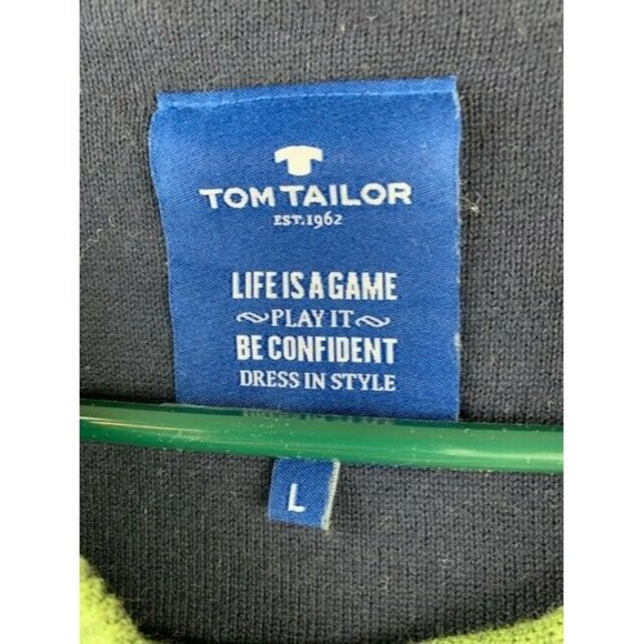 Tom Taylor Size Large Mens Olive Green Sweater Long Sleeve - Picture 4 of 5